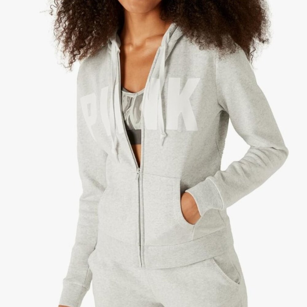 PINK Victoria's Secret PINK Fleece Zip Up Everyday Hoodie, Women's Sweatshirt